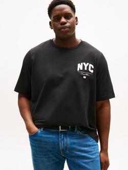 Tommy Hilfiger Plus Regular Fit NYC T-Shirt, Ivory Natural, Black/Multi