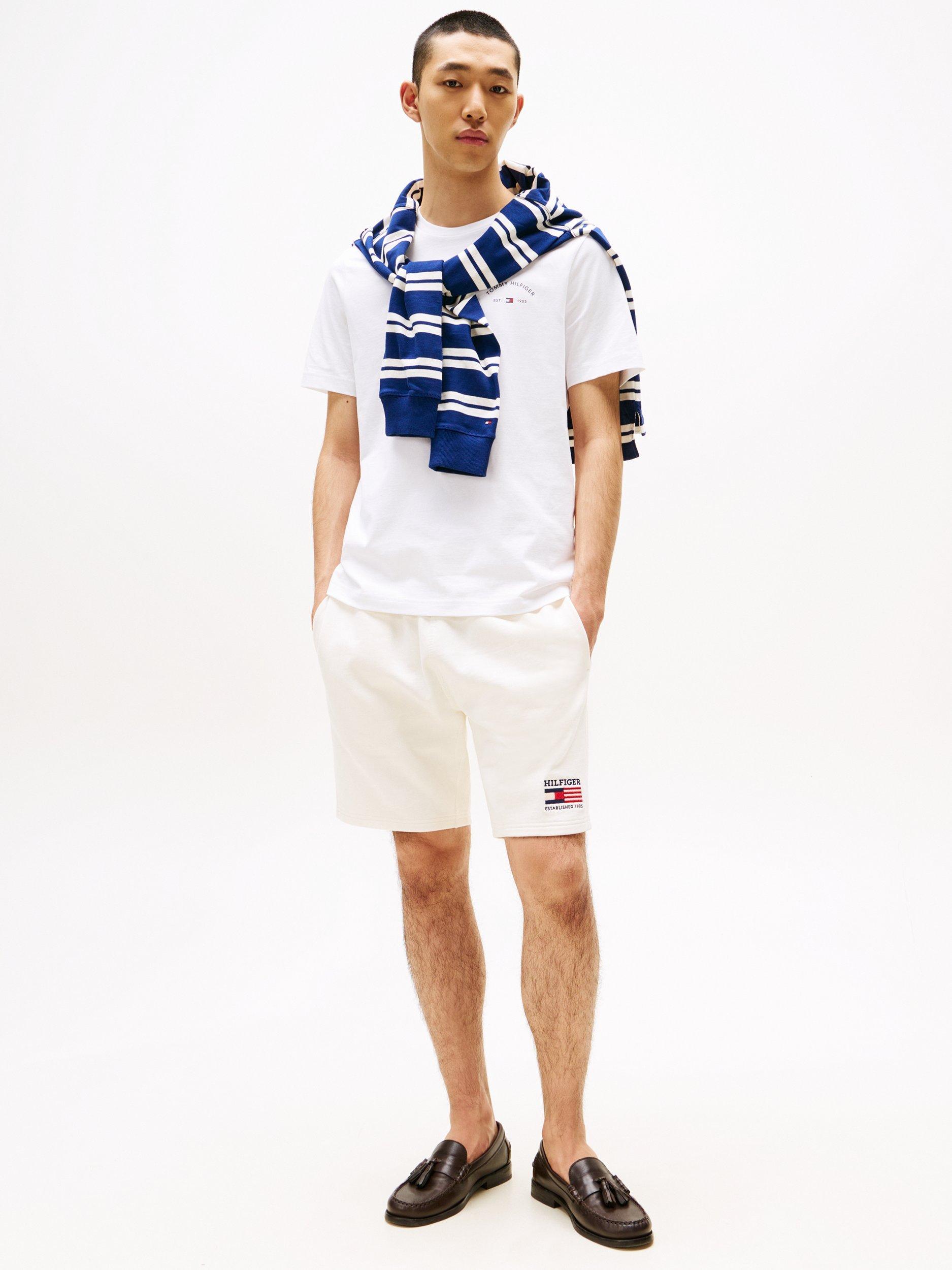 Product image 3 of 5, which shows Tommy Hilfiger Hotel Logo Cotton T-Shirt, White/Multi, M