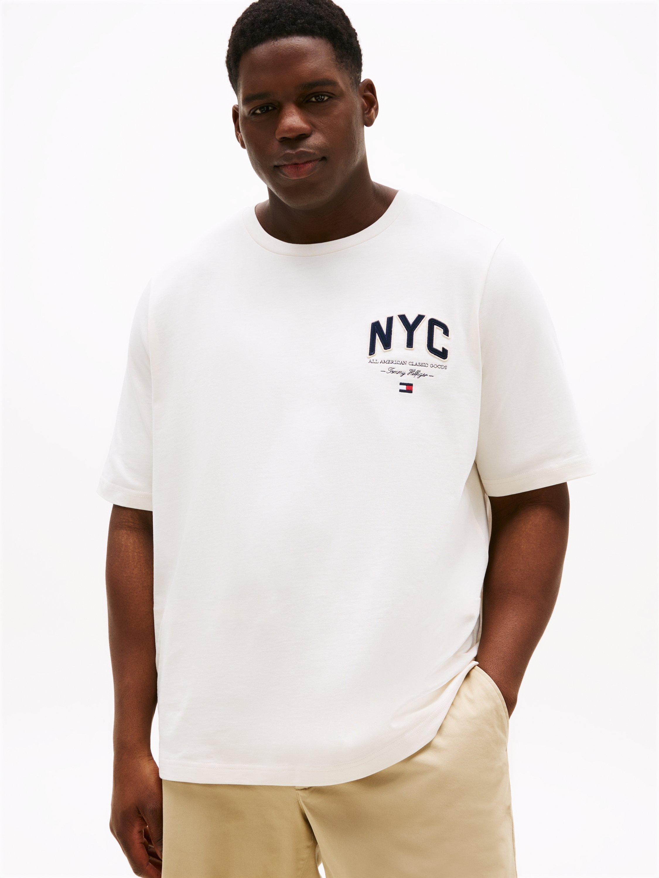 Product image 1 of 3, which shows Tommy Hilfiger Plus Regular Fit NYC T-Shirt, Ivory Natural, XXXL
