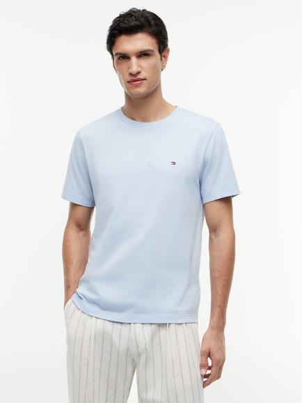 Tommy Hilfiger Regular Fit Logo Cotton T-Shirt, Light Blue