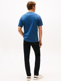 Tommy Hilfiger Regular Fit Logo Cotton T-Shirt - view 2, Blue