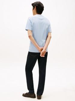 Tommy Hilfiger Cotton Regular Fit Short Sleeve NYC Logo T-Shirt, Heathered Blue - view 2, Heathered Blue