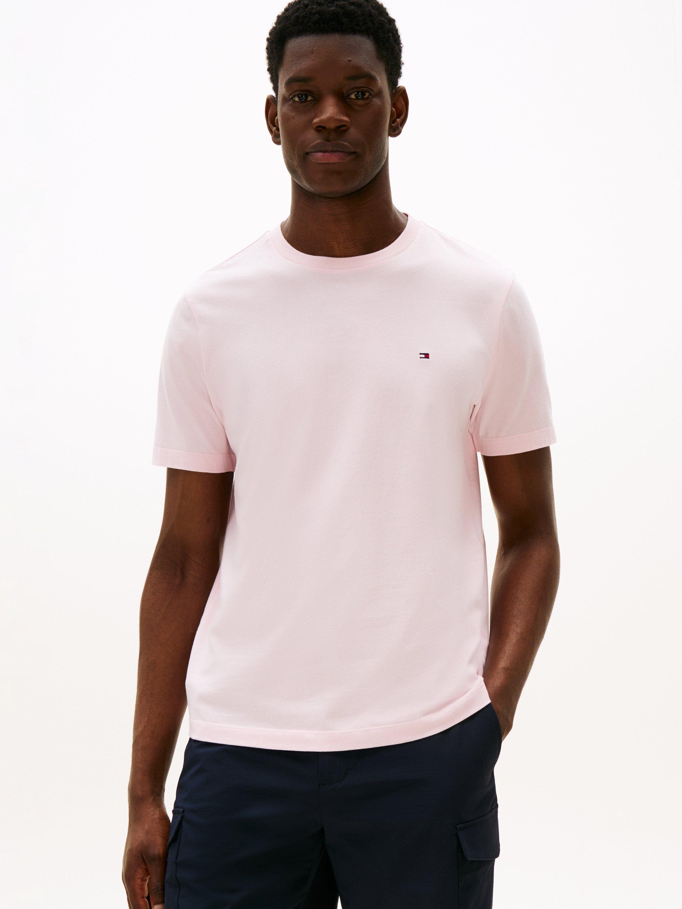 Product image 1 of 5, which shows Tommy Hilfiger Regular Fit Logo T-Shirt, Pink Lily, M