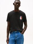 Tommy Hilfiger Regular Fit Short Sleeve Palm Logo T-Shirt, Black