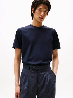 Tommy Hilfiger Cotton Regular Fit Short Sleeve T-Shirt, Navy, Navy