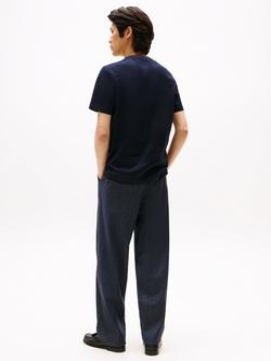 Tommy Hilfiger Cotton Regular Fit Short Sleeve T-Shirt, Navy - view 2, Navy