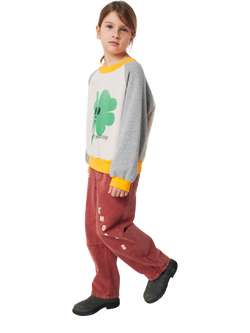 Bobo Choses Kids' Relaxed Denim Trousers, Brick, Brick