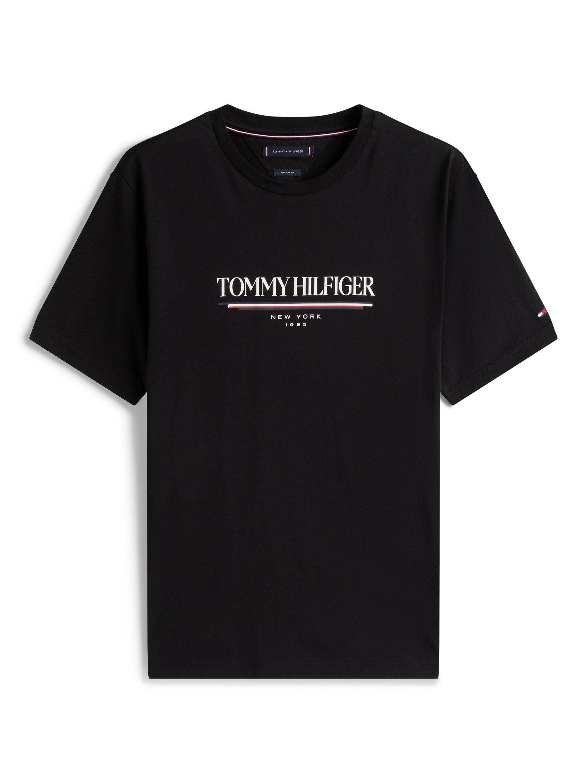 Product image 5 of 5, which shows Tommy Hilfiger Regular Fit Logo T-Shirt, Black, M