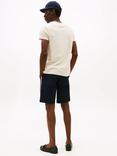 Tommy Hilfiger Cotton Blend Slim Fit Short Sleeve T-Shirt, Cream