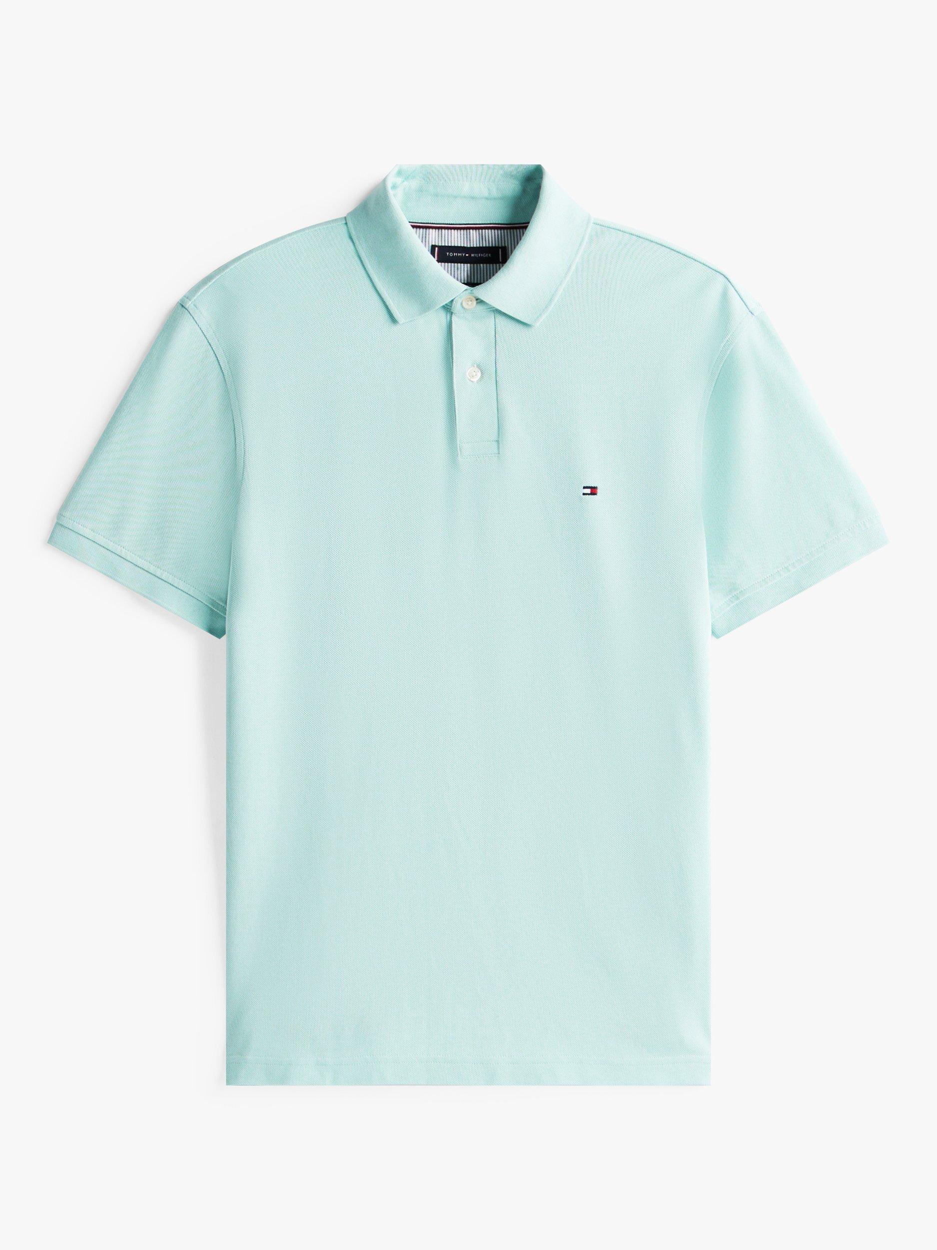 Product image 5 of 5, which shows Tommy Hilfiger 1985 Regular Fit Polo Shirt, Light Blue, S