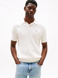 Tommy Hilfiger Cotton Cable Knit Polo Shirt, White