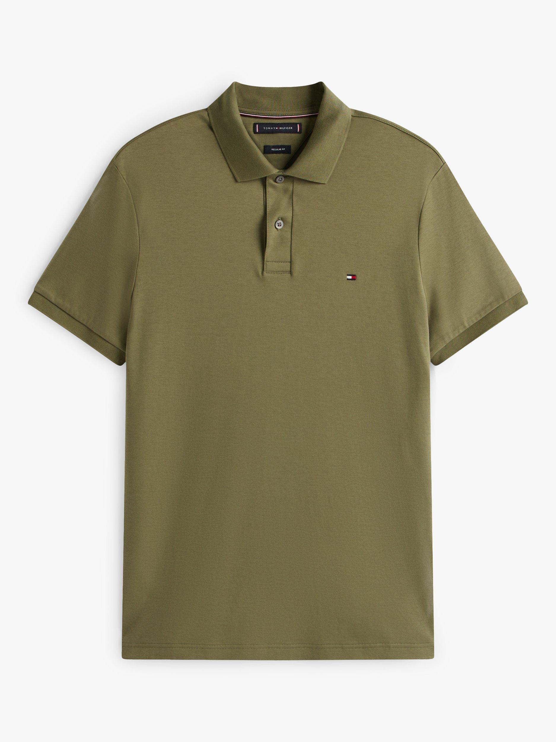 Product image 5 of 5, which shows Tommy Hilfiger Liquid Cotton Polo Shirt, Khaki, S