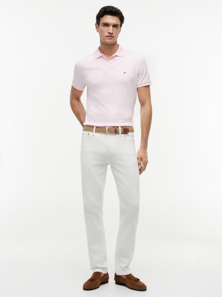 Tommy Hilfiger Short Sleeve Cotton Knit Polo Shirt - view 2, Light Pink