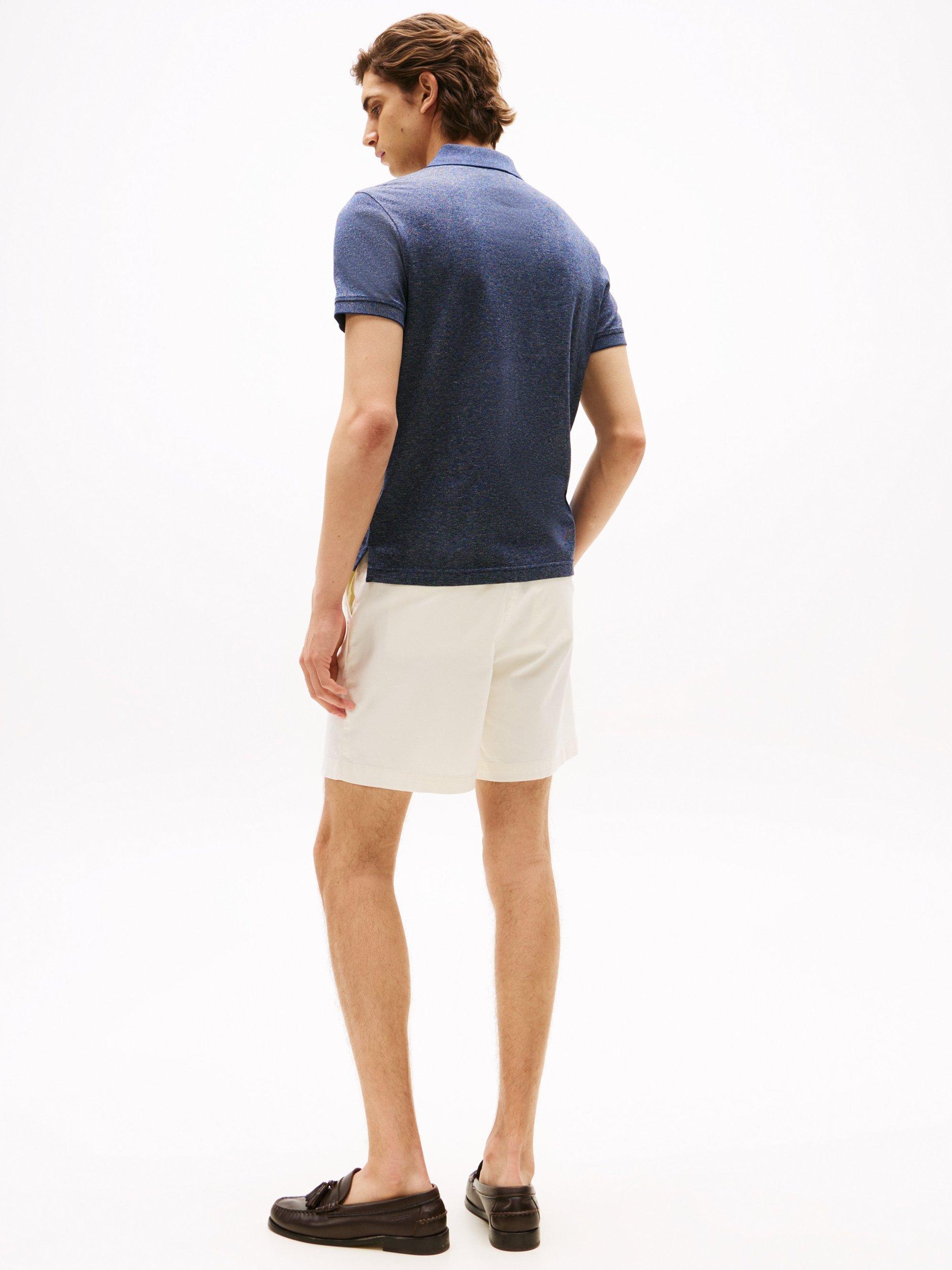 Product image 2 of 5, which shows Tommy Hilfiger Cotton Short Sleeve Regular Fit Polo Shirt, Navy Blue, S