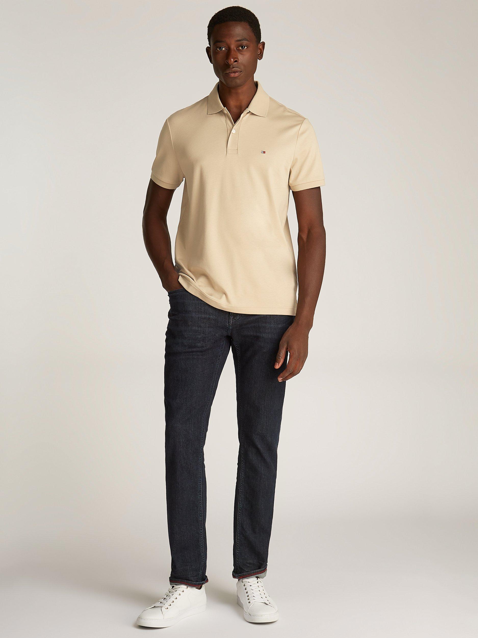 Product image 4 of 6, which shows Tommy Hilfiger Liquid Cotton Polo Shirt, Beige, S