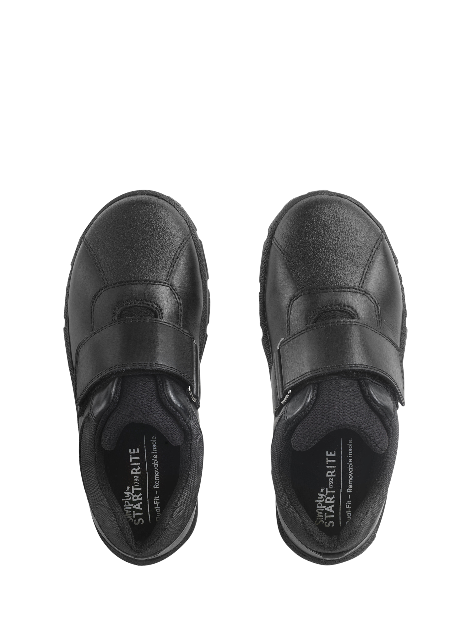 Product image 2 of 6, which shows Start-Rite Simply by Start-Rite Kids' Atlas School Shoes, Black Leather, 9 Jnr
