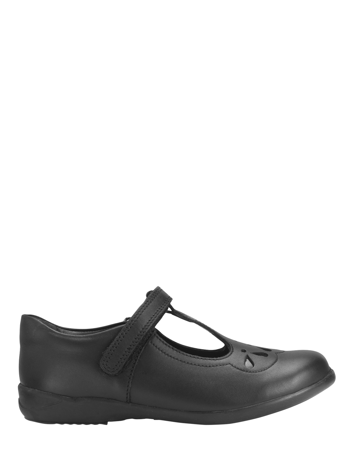 Product image 1 of 6, which shows Start-Rite Kids' Simply Novel T-Bar Shoes, Black Leather, 10 Jnr