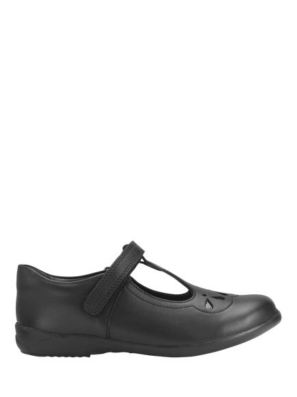 Start-Rite Kids' Simply Novel T-Bar Shoes, Black Leather, Black