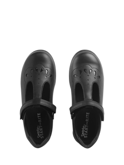 Start-Rite Kids' Simply Novel T-Bar Shoes, Black Leather - view 2, Black Leather
