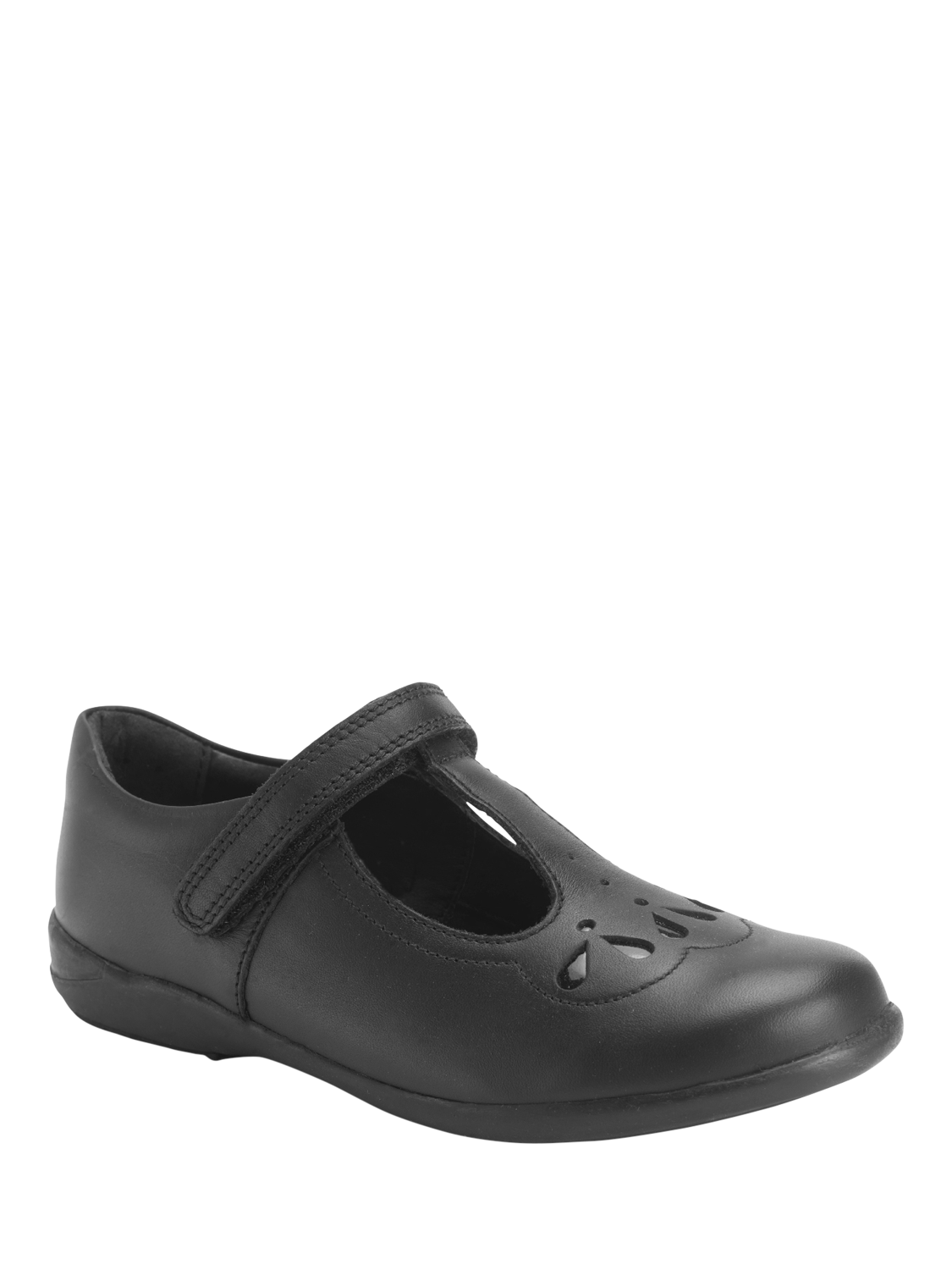 Product image 3 of 6, which shows Start-Rite Kids' Simply Novel T-Bar Shoes, Black Leather, 10 Jnr