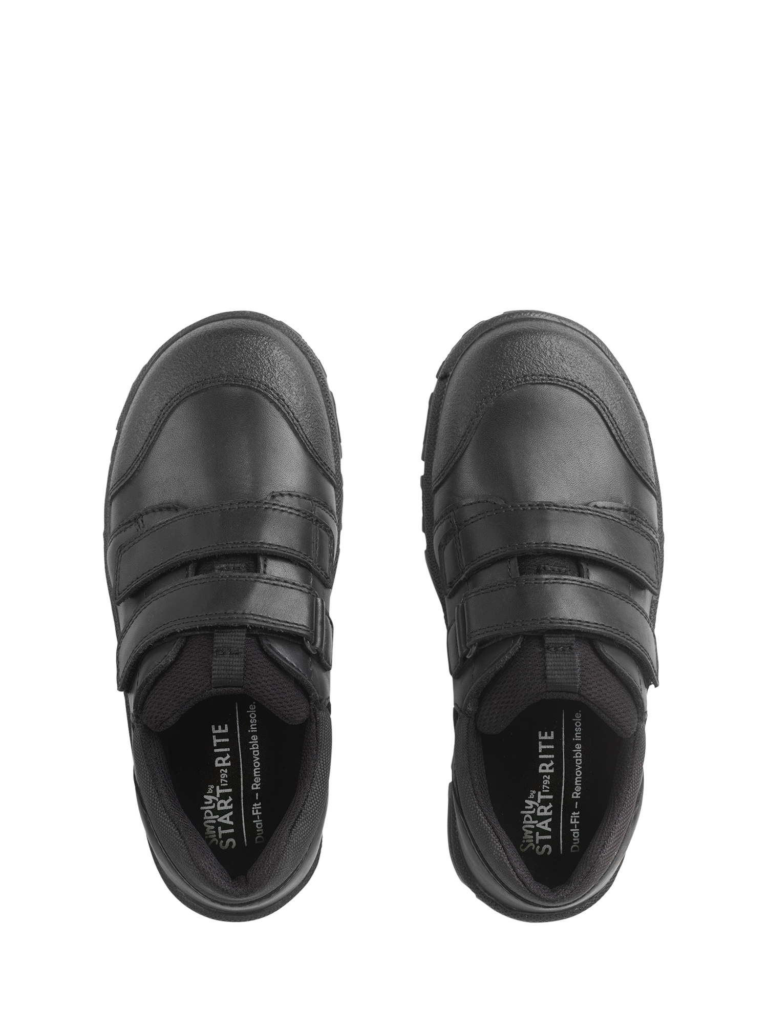 Product image 2 of 6, which shows Start-Rite Simply by Start-Rite Kids' Topic School Shoes, Black Leather, 9 Jnr