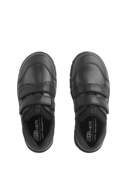 Start-Rite Simply by Start-Rite Kids' Topic School Shoes, Black Leather - view 2, Black Leather