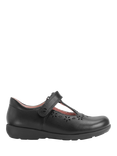 Start-Rite Kids' Charlotte Leather Floral School Shoes, Black Leather