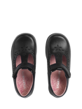 Start-Rite Kids' Charlotte Leather Floral School Shoes, Black Leather