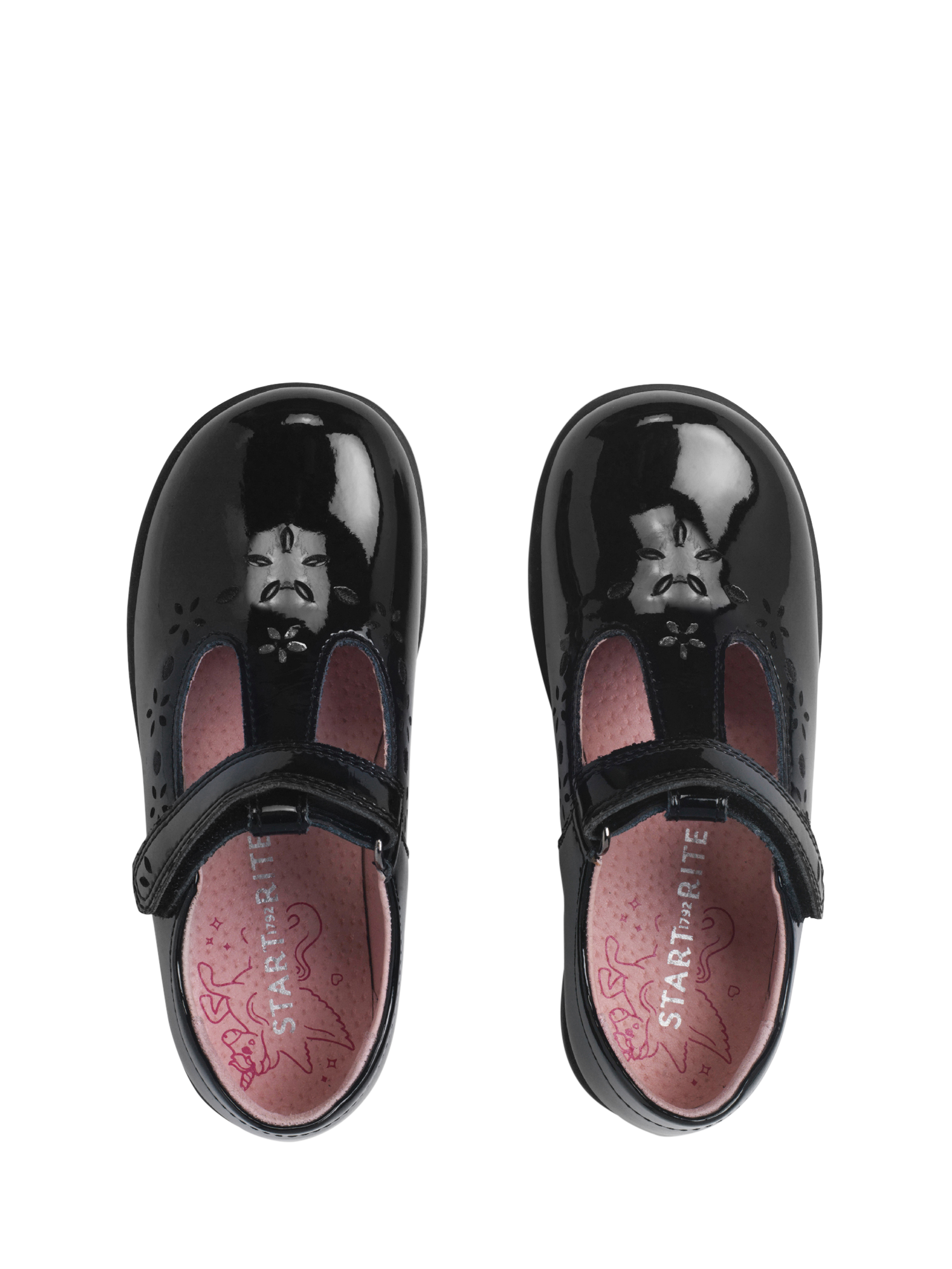 Product image 2 of 6, which shows Start-Rite Kids' Charlotte Mary Jane Shoes, Black Patent, 7 E Jnr
