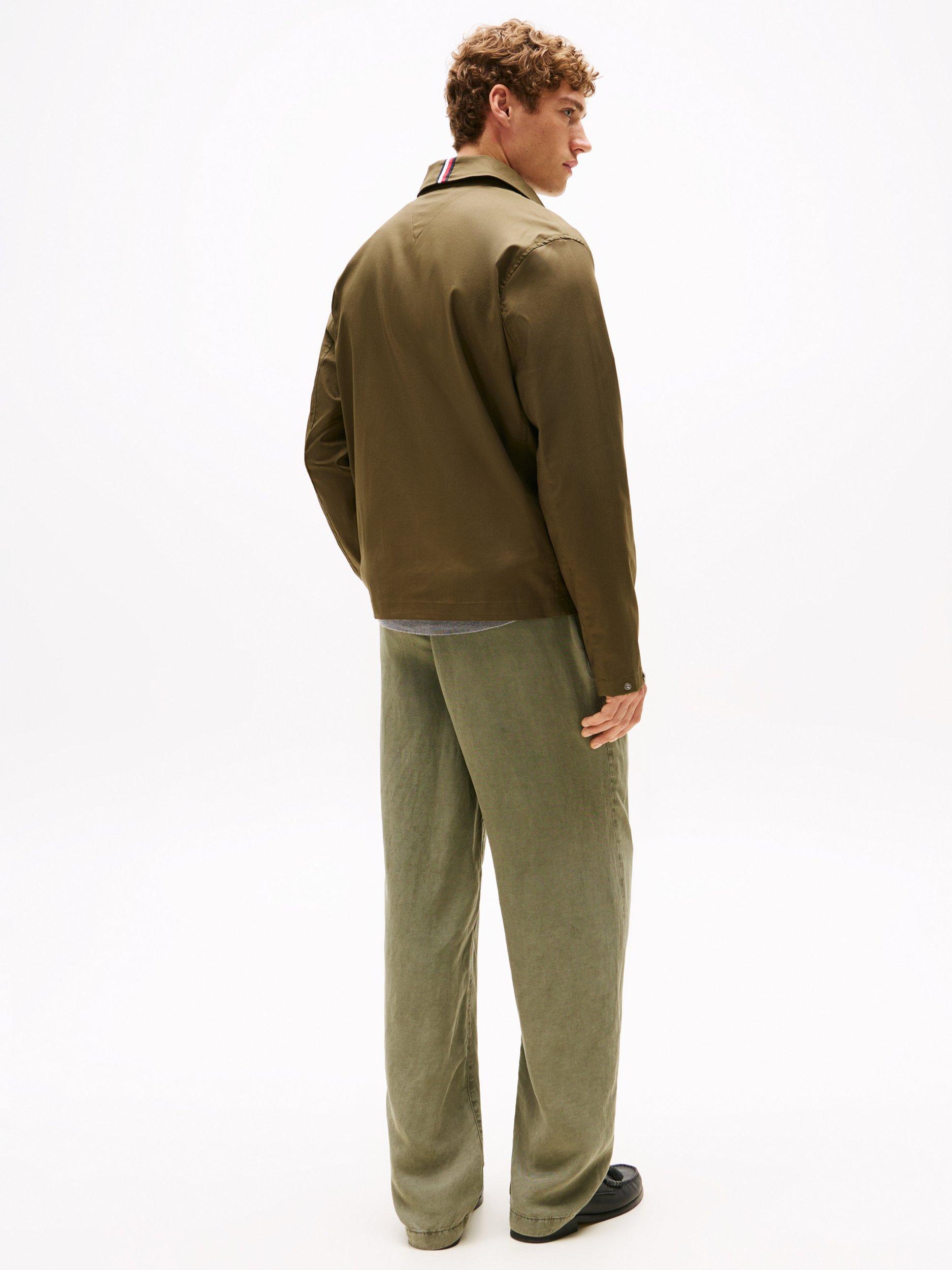 Product image 2 of 6, which shows Tommy Hilfiger Cotton Blend Windbreaker Jacket, Army Green, M