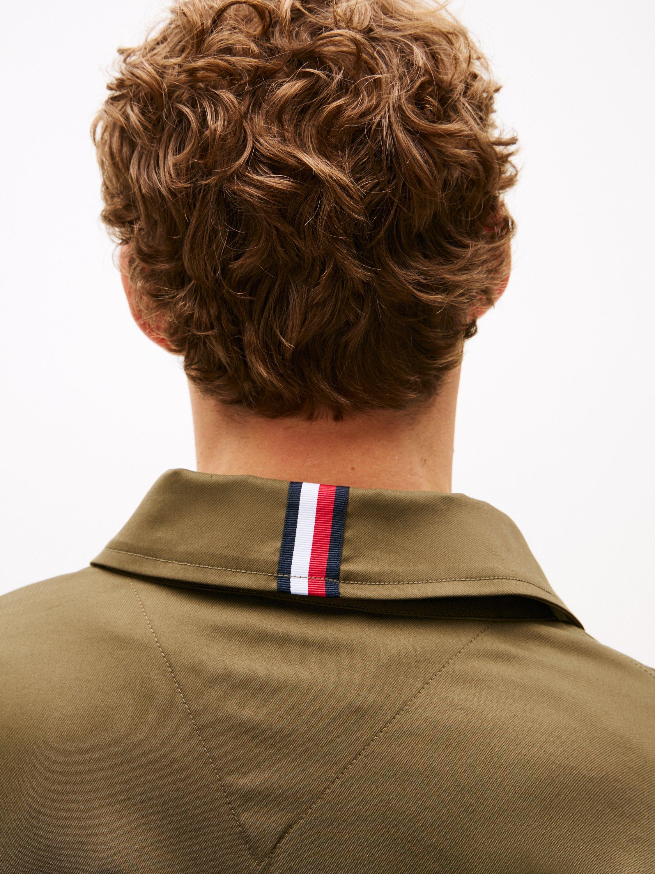 Product image 5 of 6, which shows Tommy Hilfiger Cotton Blend Windbreaker Jacket, Army Green, M