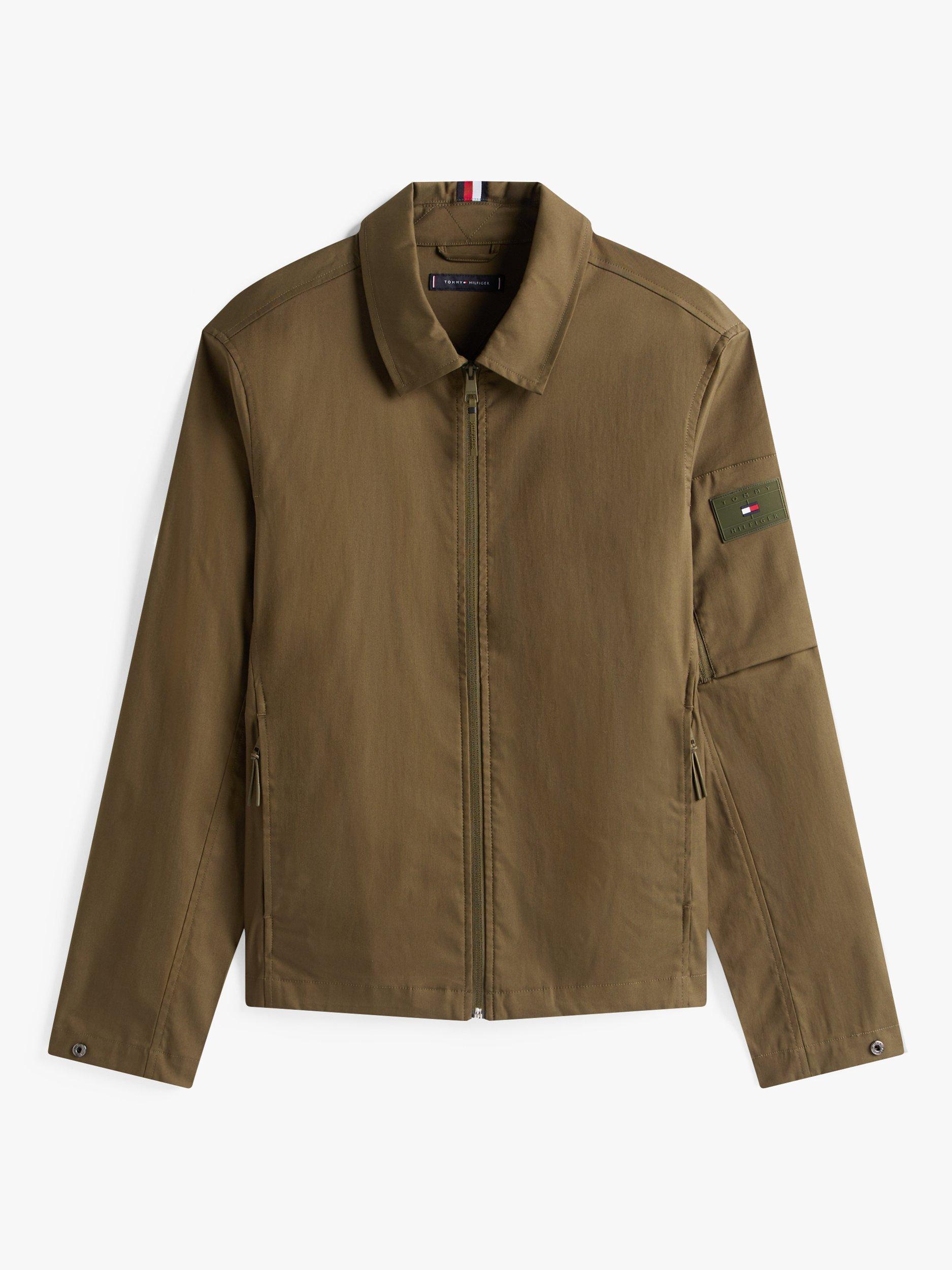 Product image 6 of 6, which shows Tommy Hilfiger Cotton Blend Windbreaker Jacket, Army Green, M