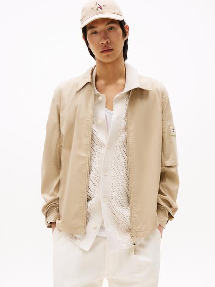 Tommy Hilfiger Cotton Blend Windbreaker Jacket, Sandalwood