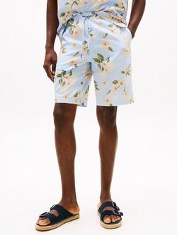 Tommy Hilfiger Mercer Floral Print Cotton Blend 7" Shorts, Blue/Multi, Blue/Multi