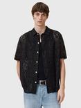 AllSaints Netley Short Sleeve Shirt, Black