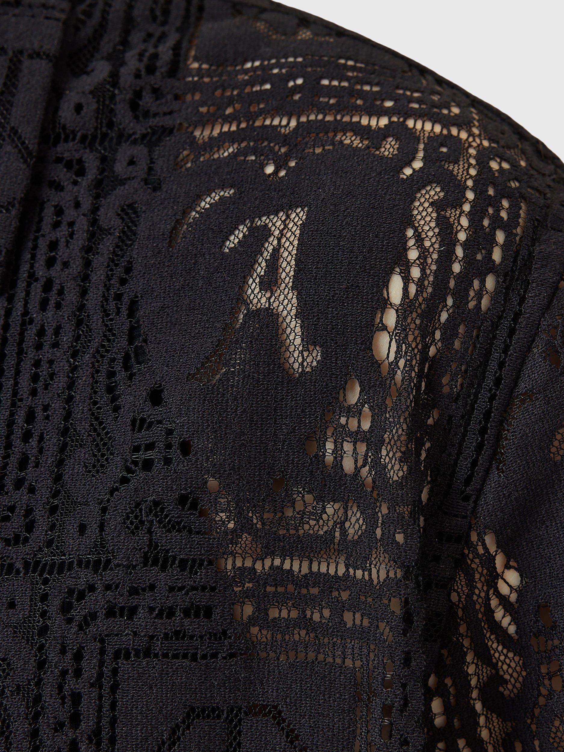 Product image 6 of 7, which shows AllSaints Netley Short Sleeve Shirt, Black, L