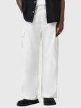 AllSaints Grove Cotton Trousers, Faded White