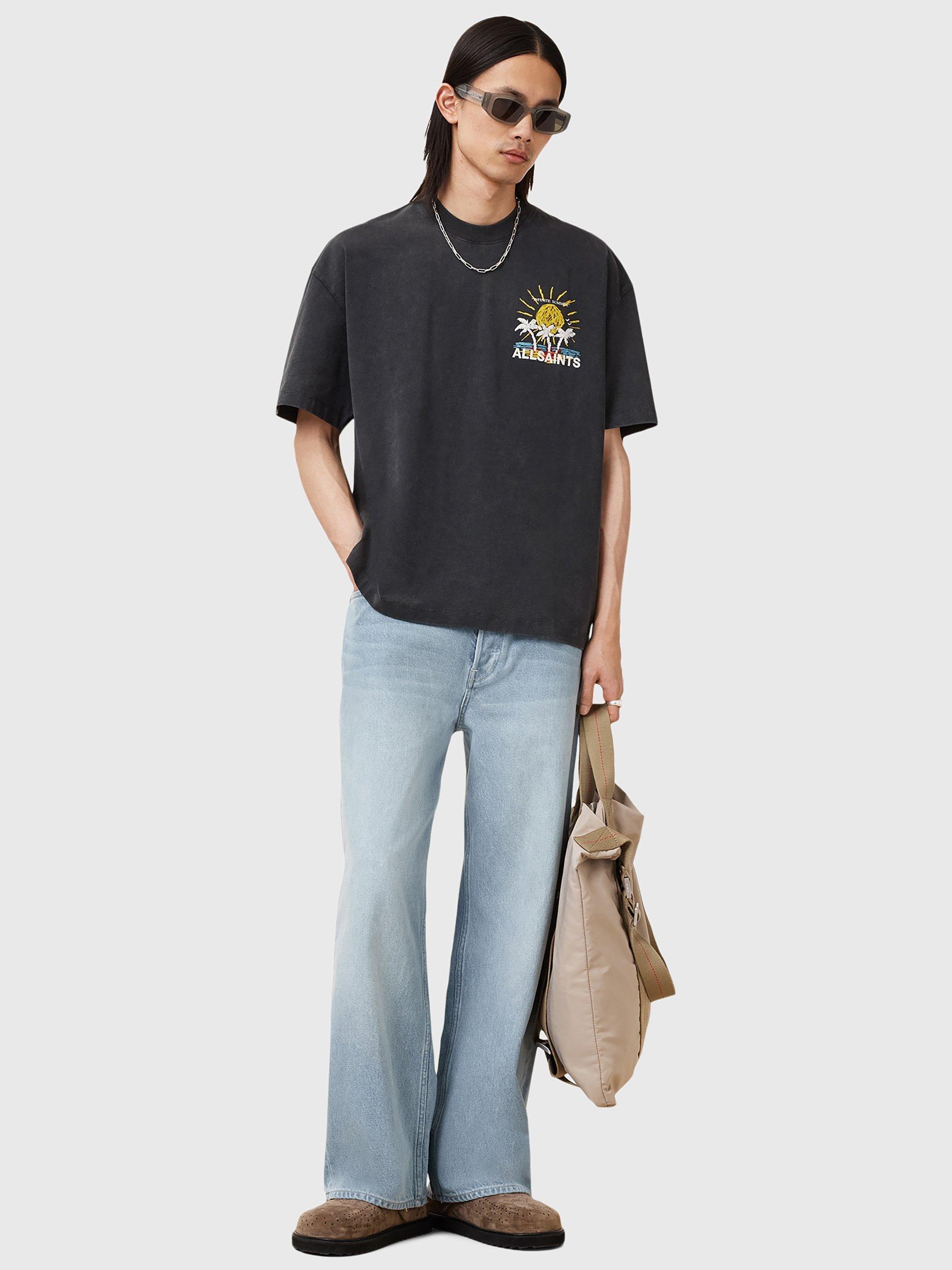 Product image 6 of 7, which shows AllSaints Cove Oversized T-Shirt, Washed Black, L