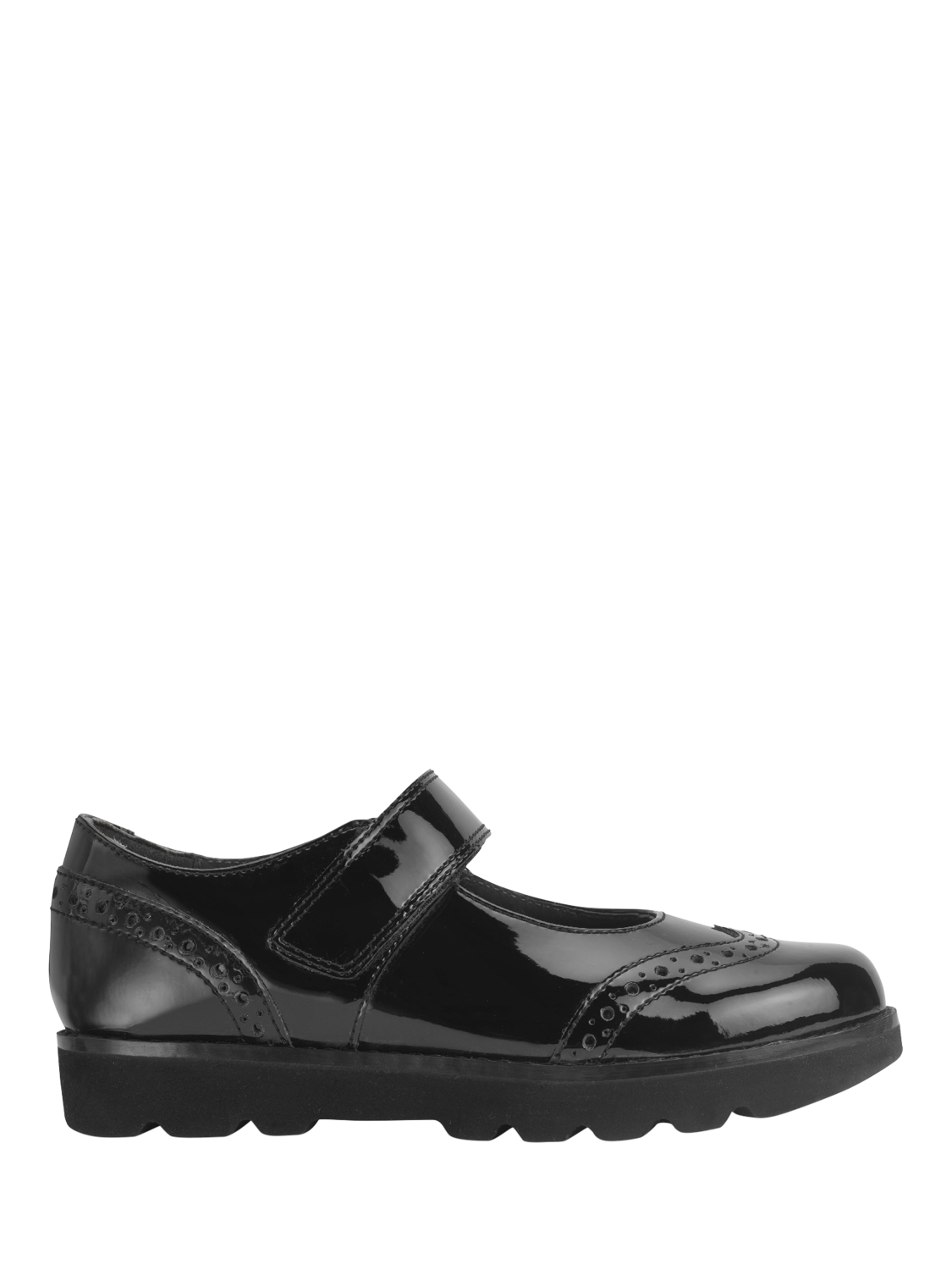Product image 1 of 6, which shows Start-Rite Kids' Cosmoss School Shoes, Black Patent, 10 F Jnr