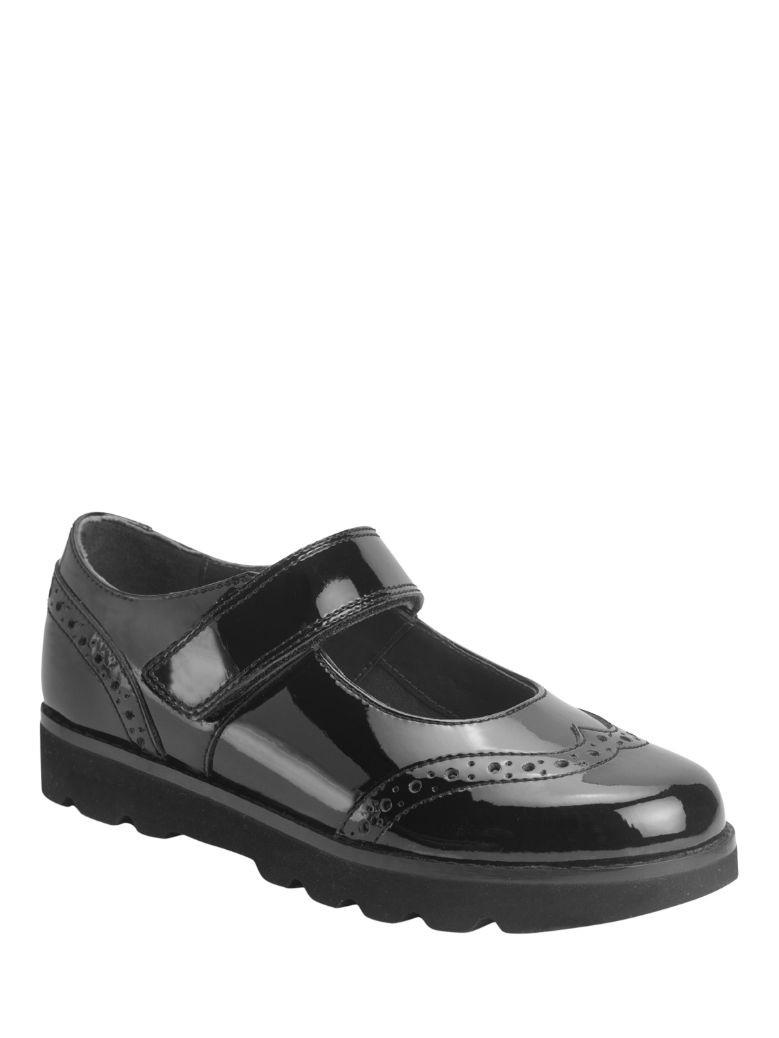 Product image 3 of 6, which shows Start-Rite Kids' Cosmoss School Shoes, Black Patent, 10 F Jnr
