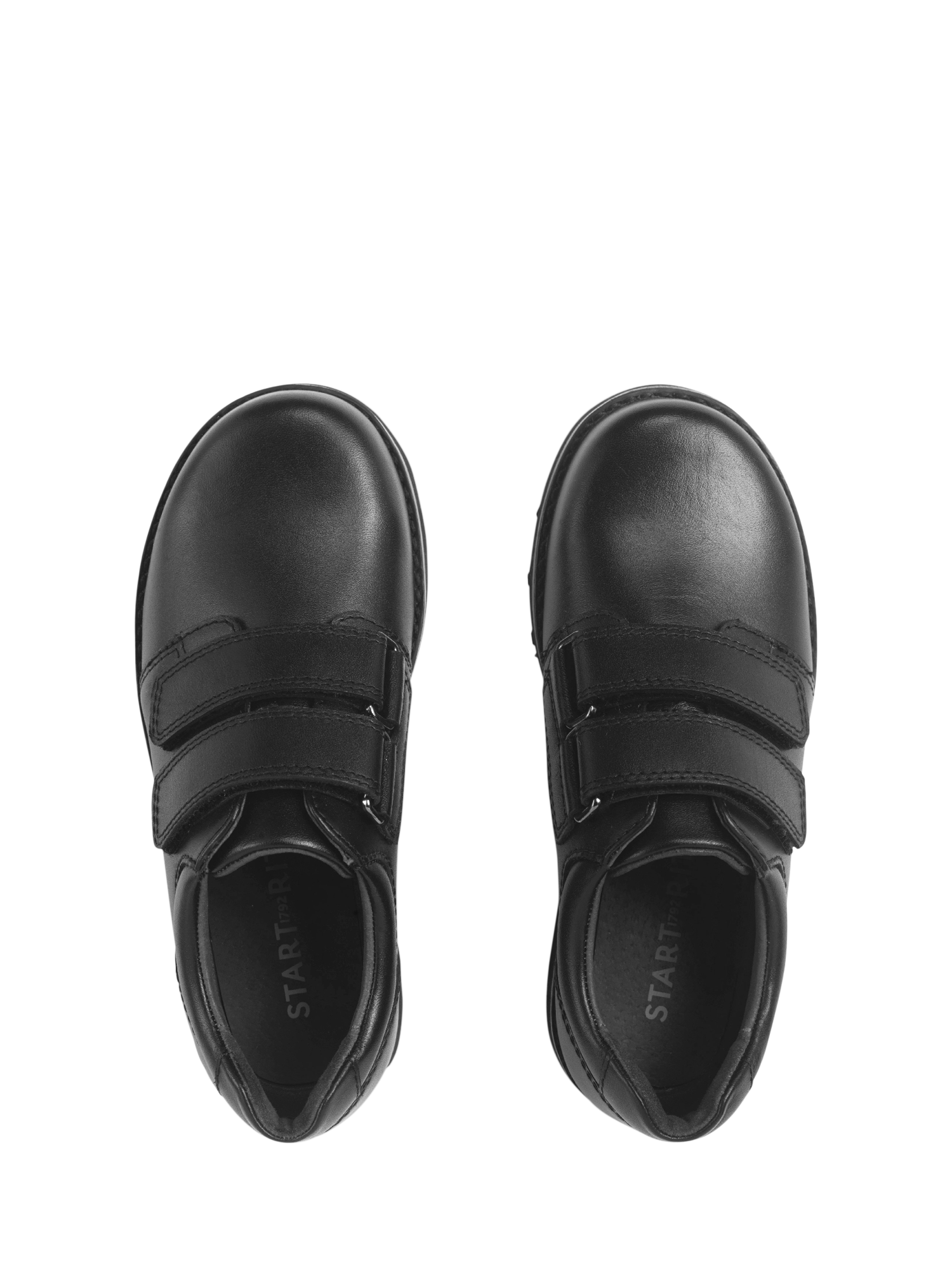 Product image 2 of 6, which shows Start-Rite Kids' Parker Leather School Shoes, Black Leather, 10 F Jnr