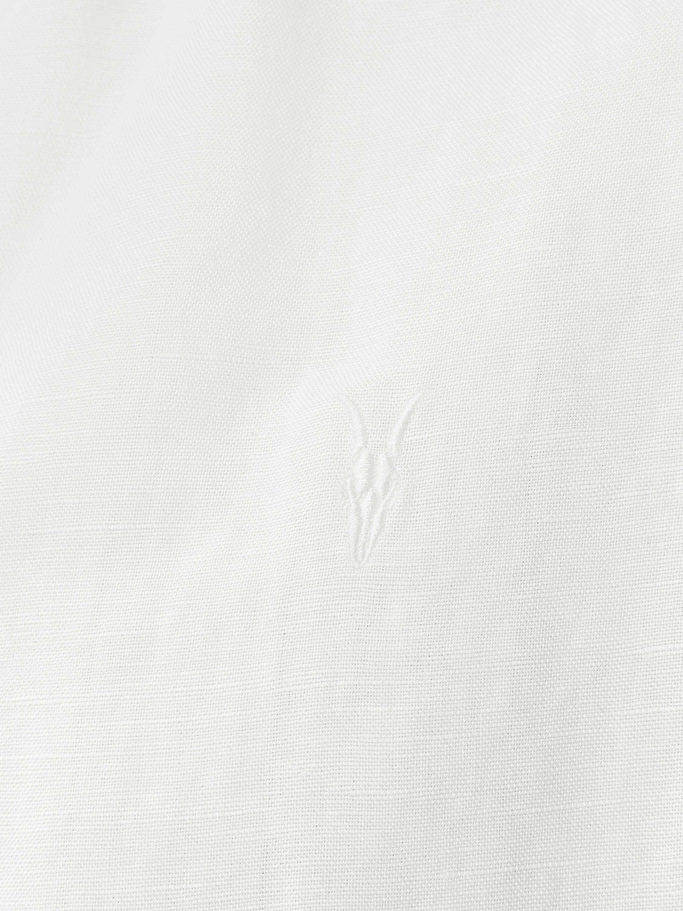 Product image 8 of 8, which shows AllSaints Bandol Long Sleeve Linen Blend Shirt, White, L