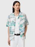 AllSaints Biarritz Short Sleeve Tropical Print Shirt, Multi