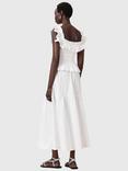 AllSaints Halia Ruffle Maxi Dress, Optic White