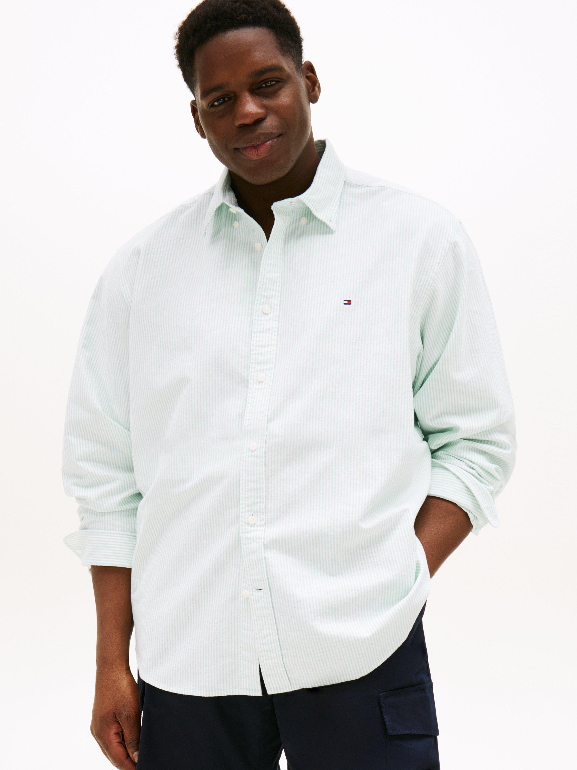 Product image 1 of 5, which shows Tommy Hilfiger Plus Regular Fit Straight Shirt, Light Green, XXXL
