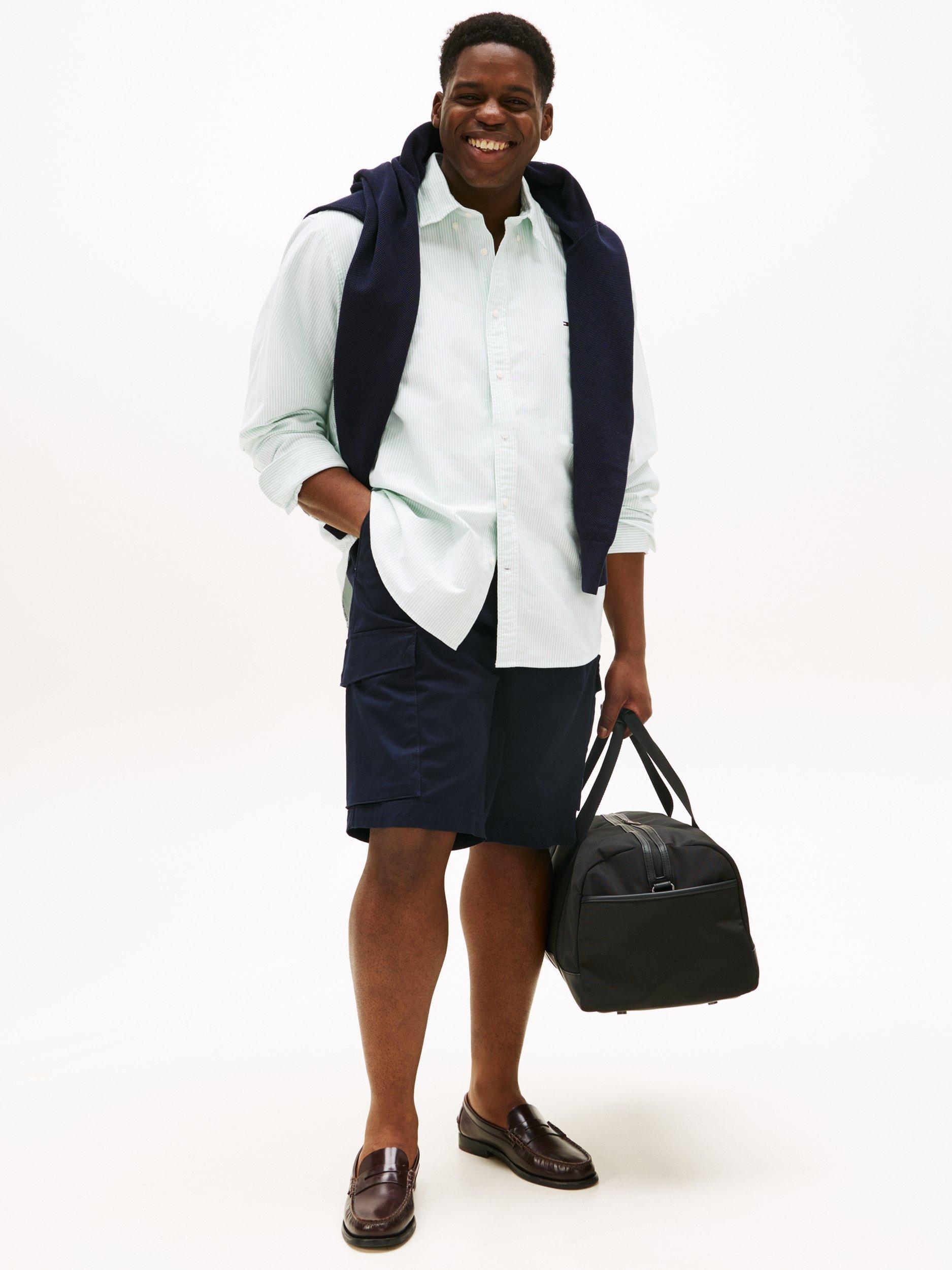 Product image 3 of 5, which shows Tommy Hilfiger Plus Regular Fit Straight Shirt, Light Green, XXXL