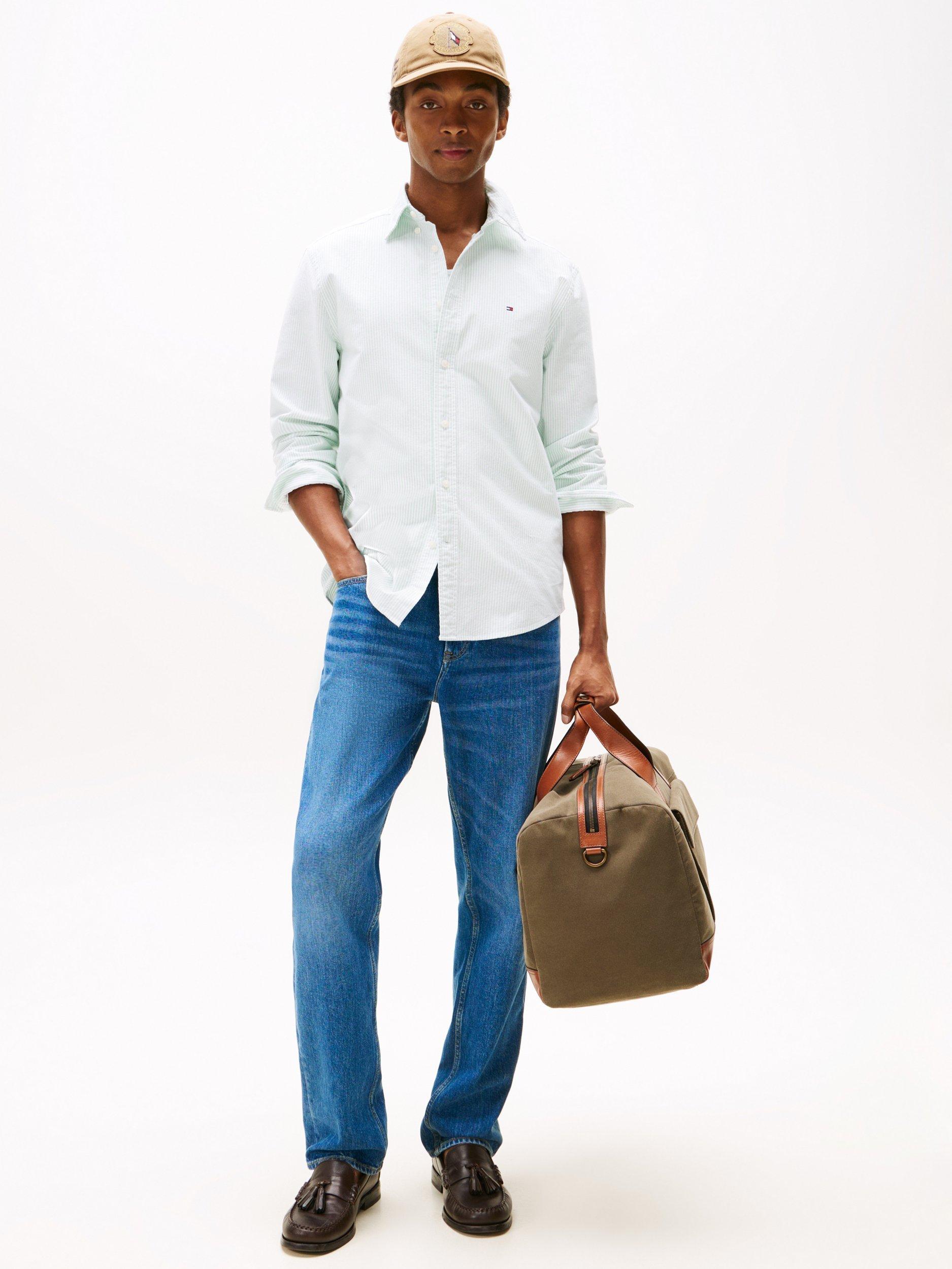Product image 3 of 5, which shows Tommy Hilfiger Regular Fit Oxford Shirt, Light Green, S