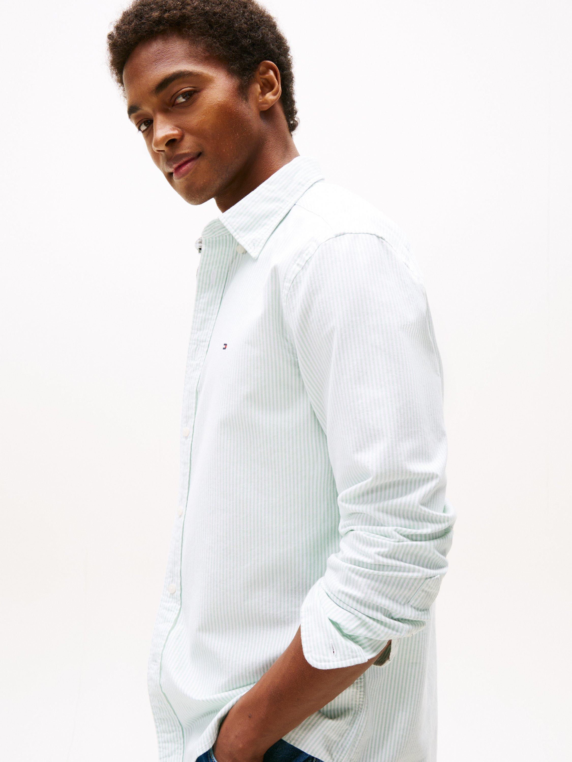 Product image 4 of 5, which shows Tommy Hilfiger Regular Fit Oxford Shirt, Light Green, S
