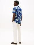Tommy Hilfiger Short Sleeve Vacation Print Linen Shirt, Navy/Multi