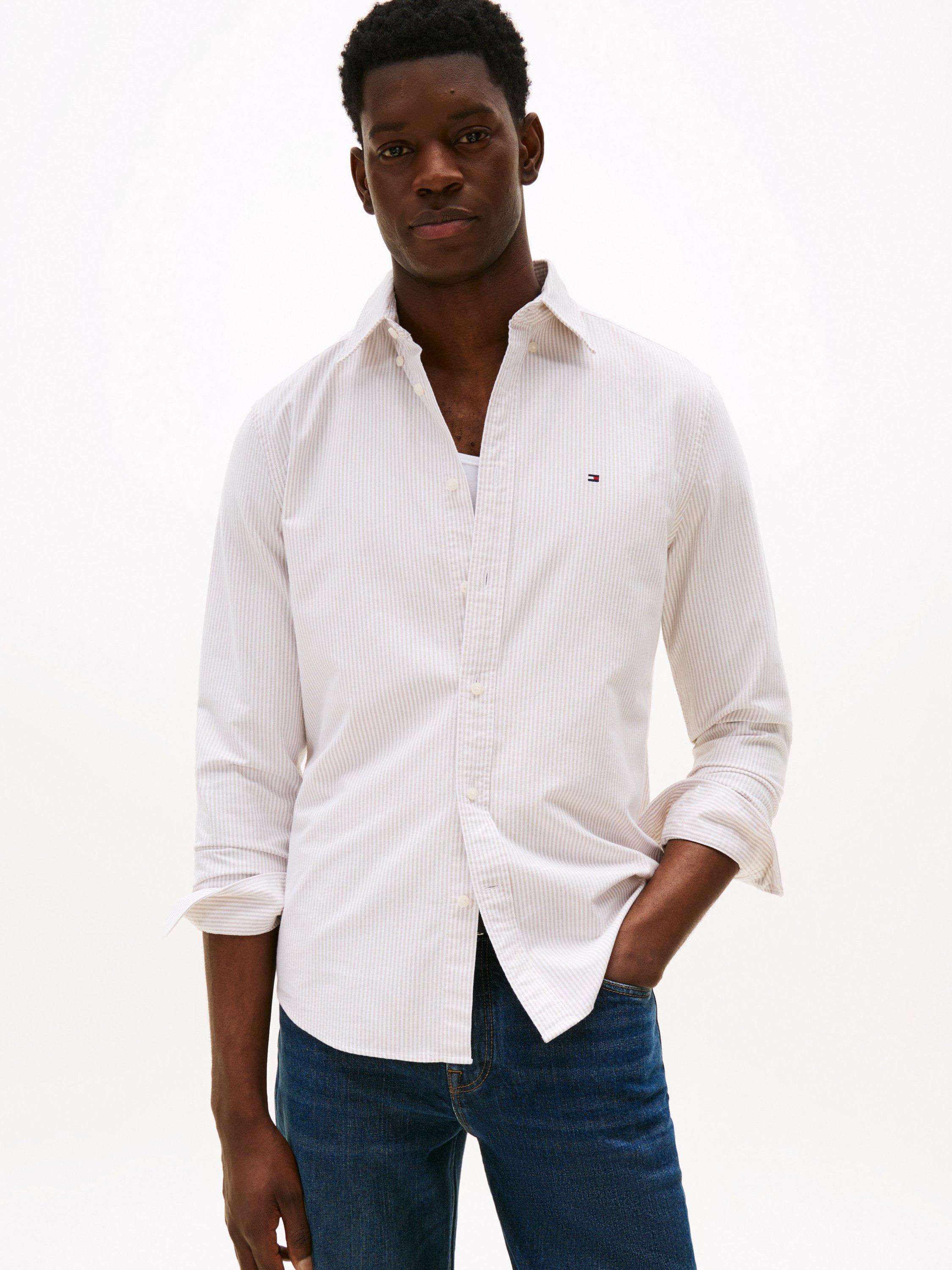 Product image 1 of 5, which shows Tommy Hilfiger Regular Fit Oxford Shirt, Red/Multi, S